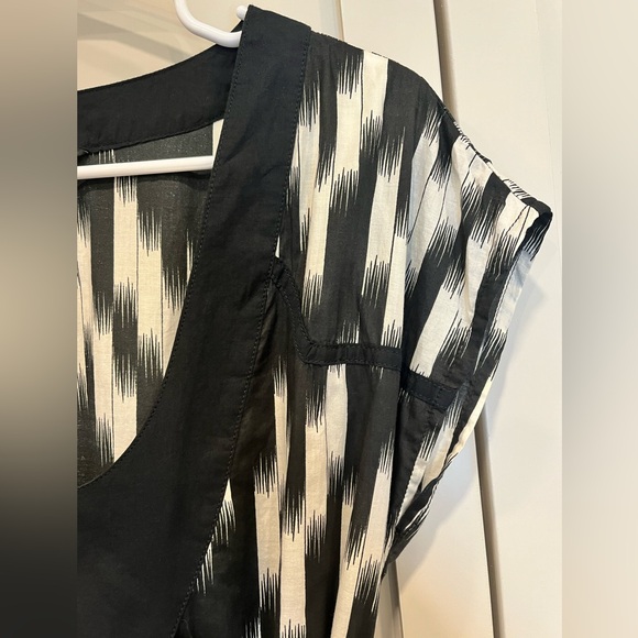 VOLCOM 👗Women’s Casual Cotton Midi Tie Back  Dress Blk/Wt Sz(L)(Buy Now Only) - Picture 3 of 8